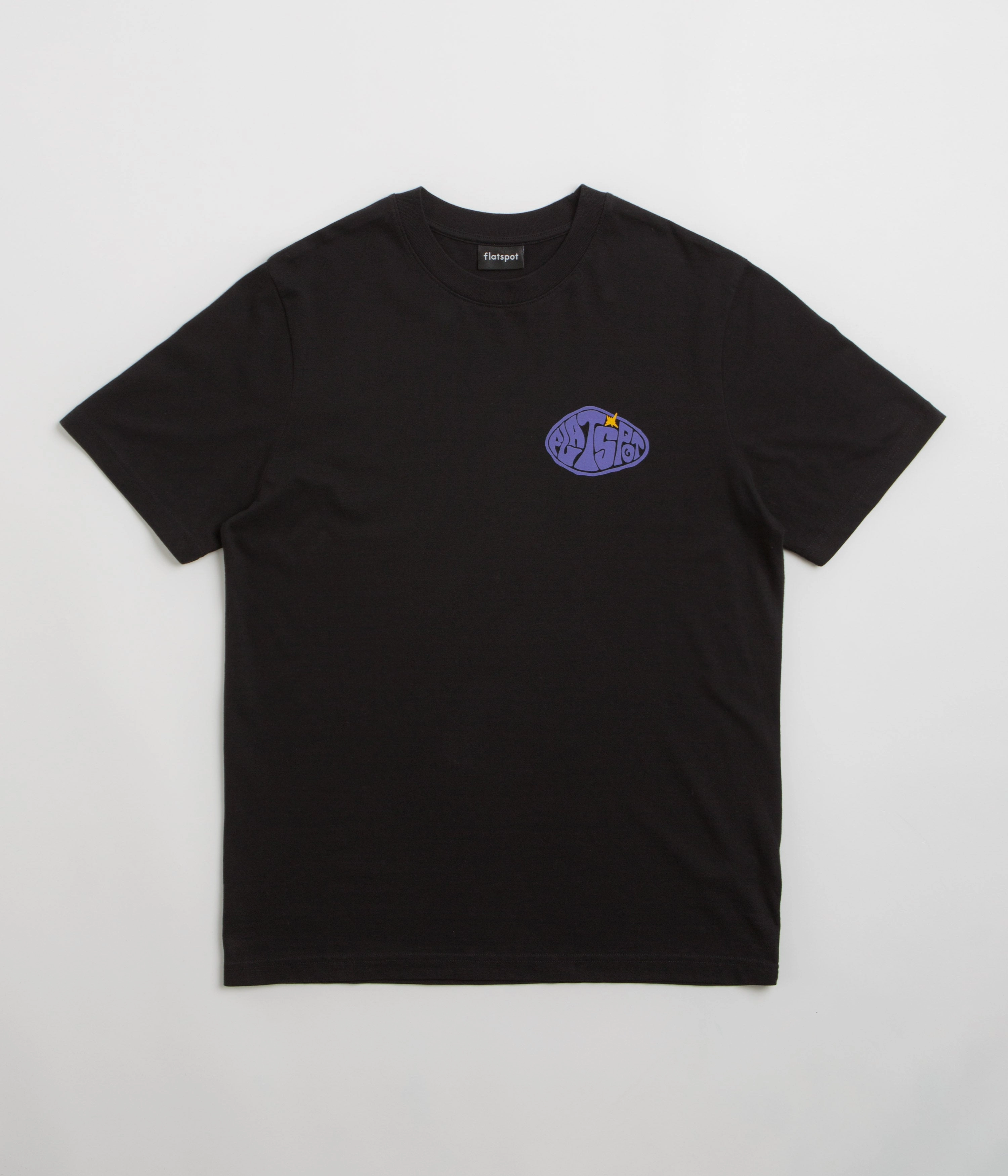 Garment Dyed Finish flatspot Hole T-Shirt - Black