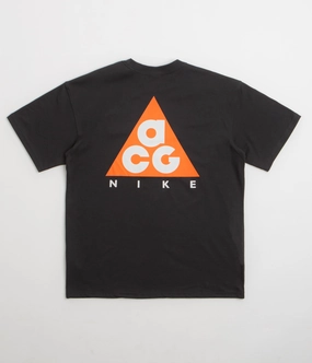 Raw Edge Hem Trendy Basics Nike ACG Tri Logo T-Shirt - Black