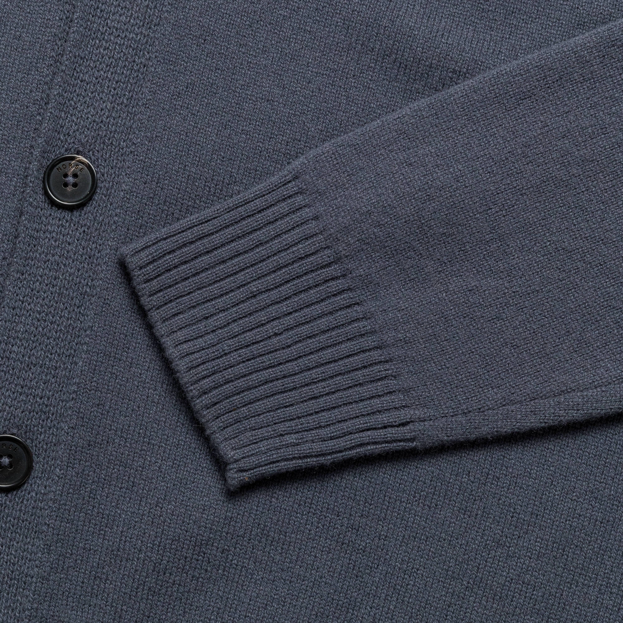 Standard Merino Lambswool Cardigan - Orion Blue Breathable Knit Fabric