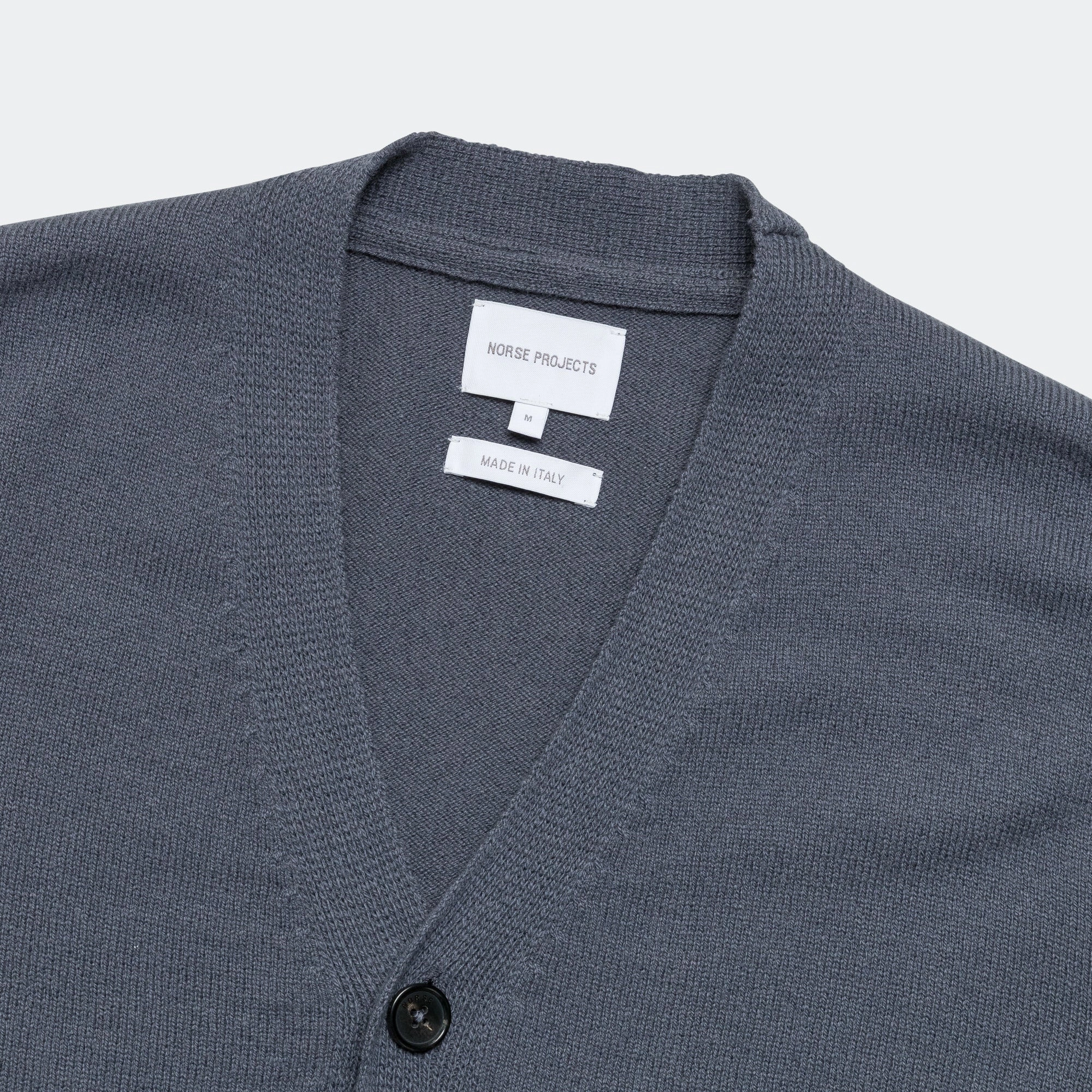 Standard Merino Lambswool Cardigan - Orion Blue City Layer Dimensional Stability