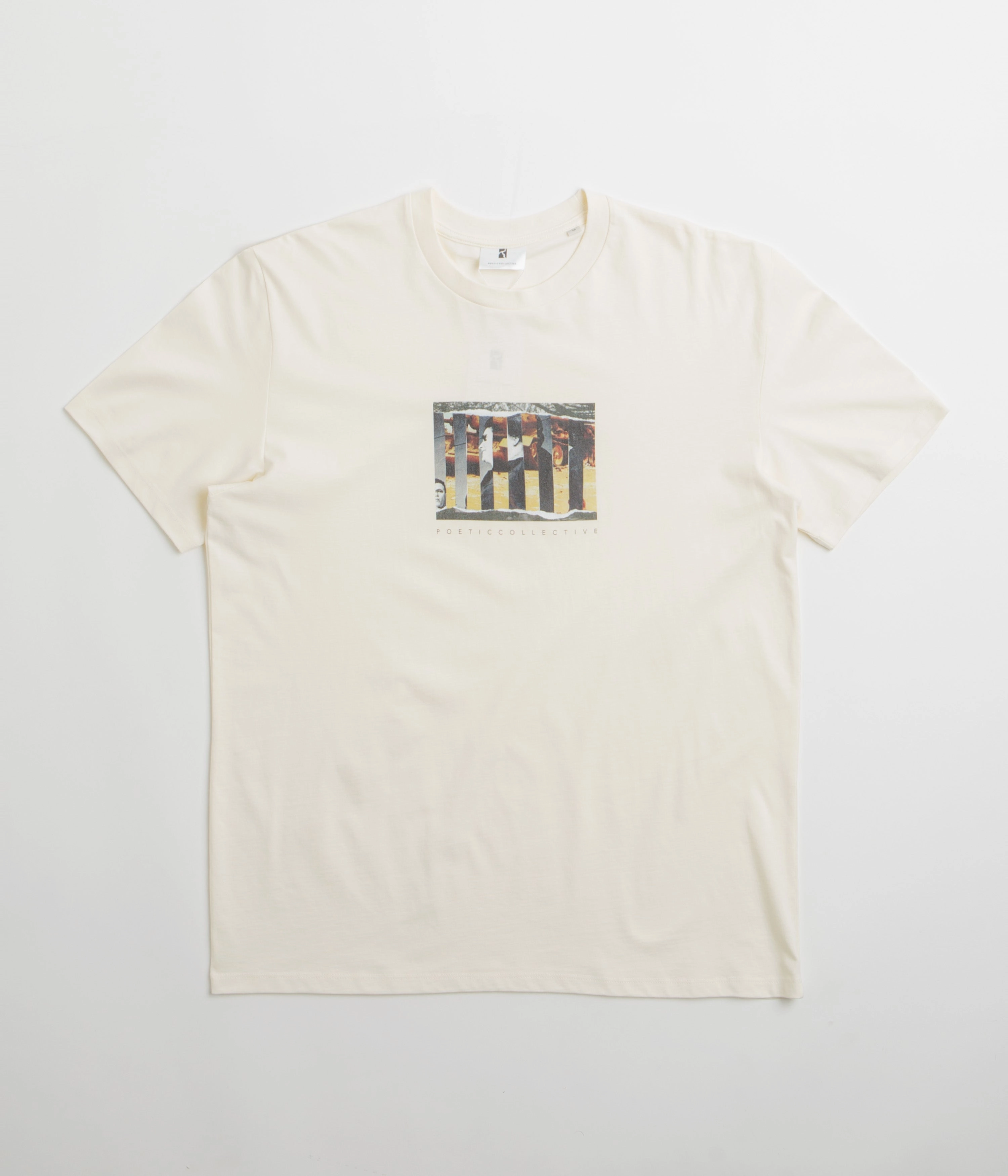 Poetic Collective Torn Collage T-Shirt - Ivory discount offer