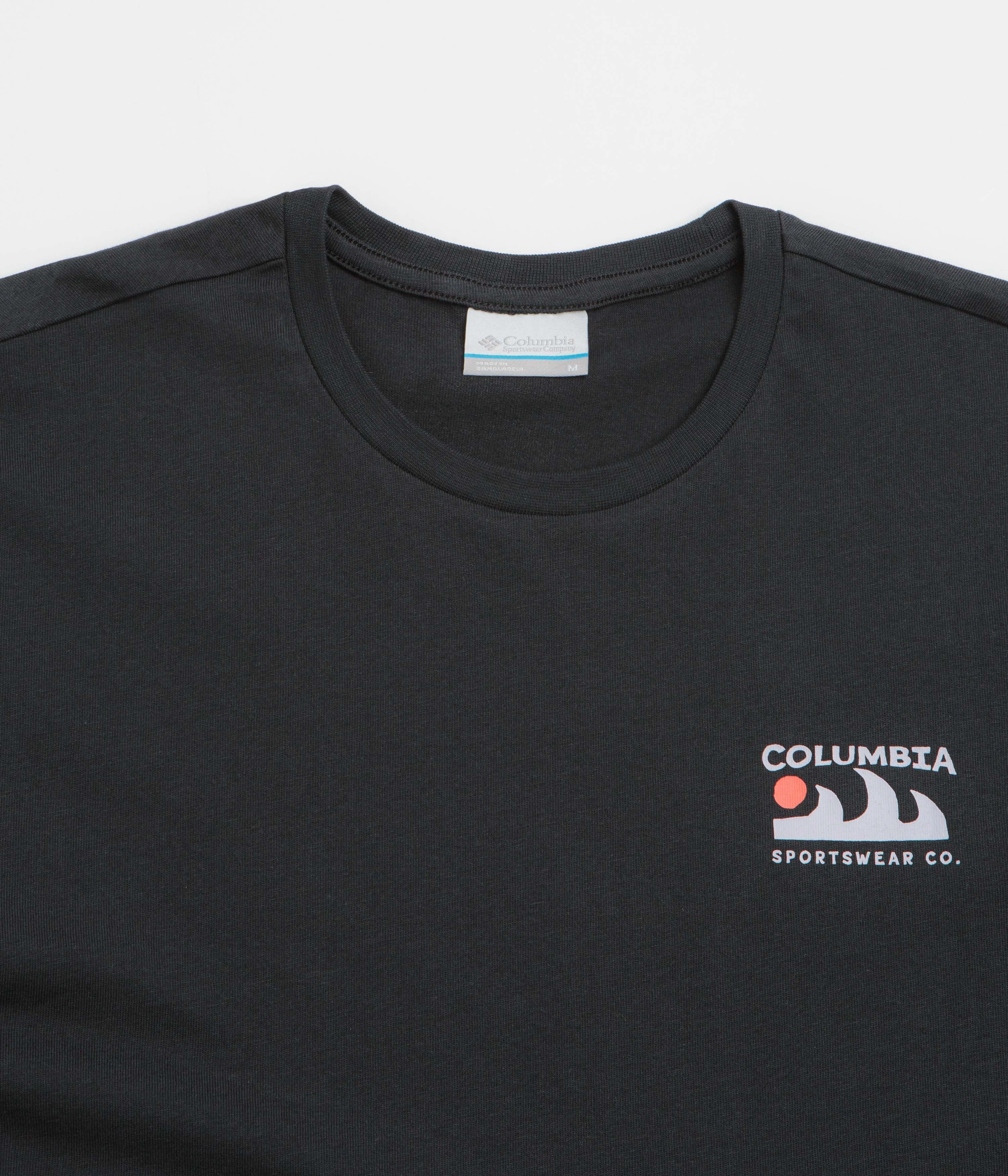 Columbia Explorers Canyon Back T-Shirt - Black / Peaks and Waves Comfort and Breathable