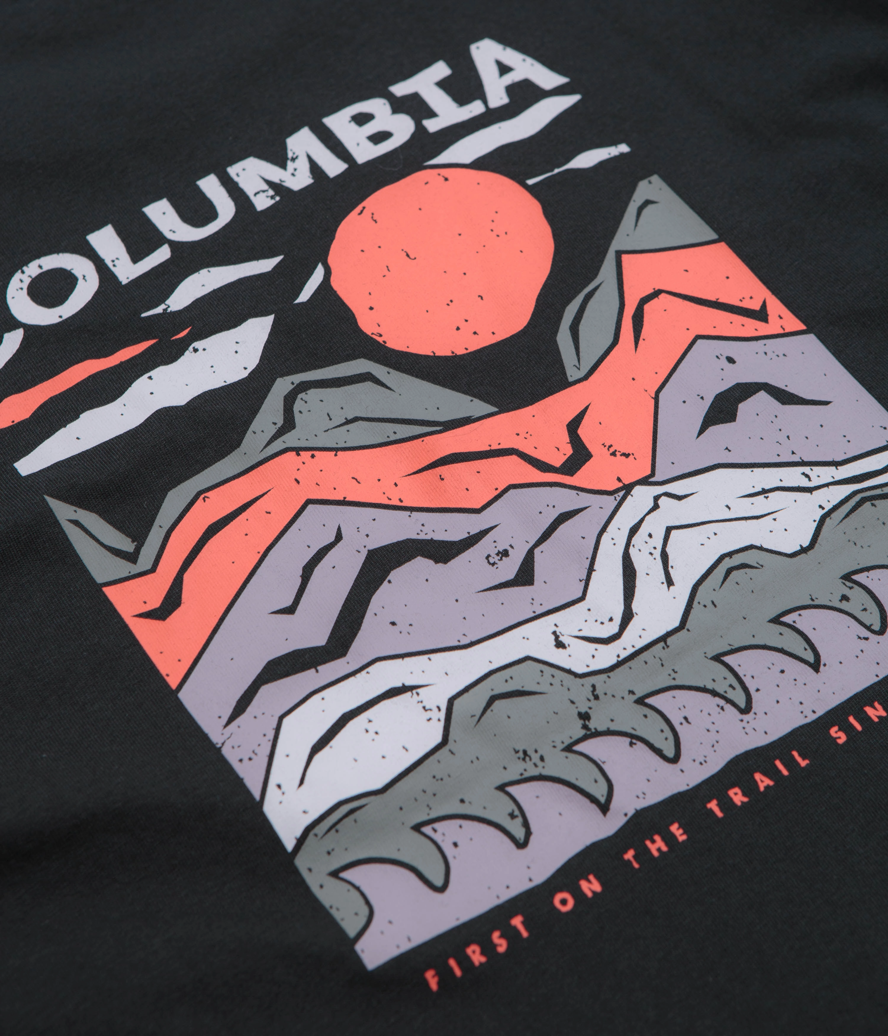 Fresh Comfort Style Lightweight Material Columbia Explorers Canyon Back T-Shirt - Black / Peaks and Waves