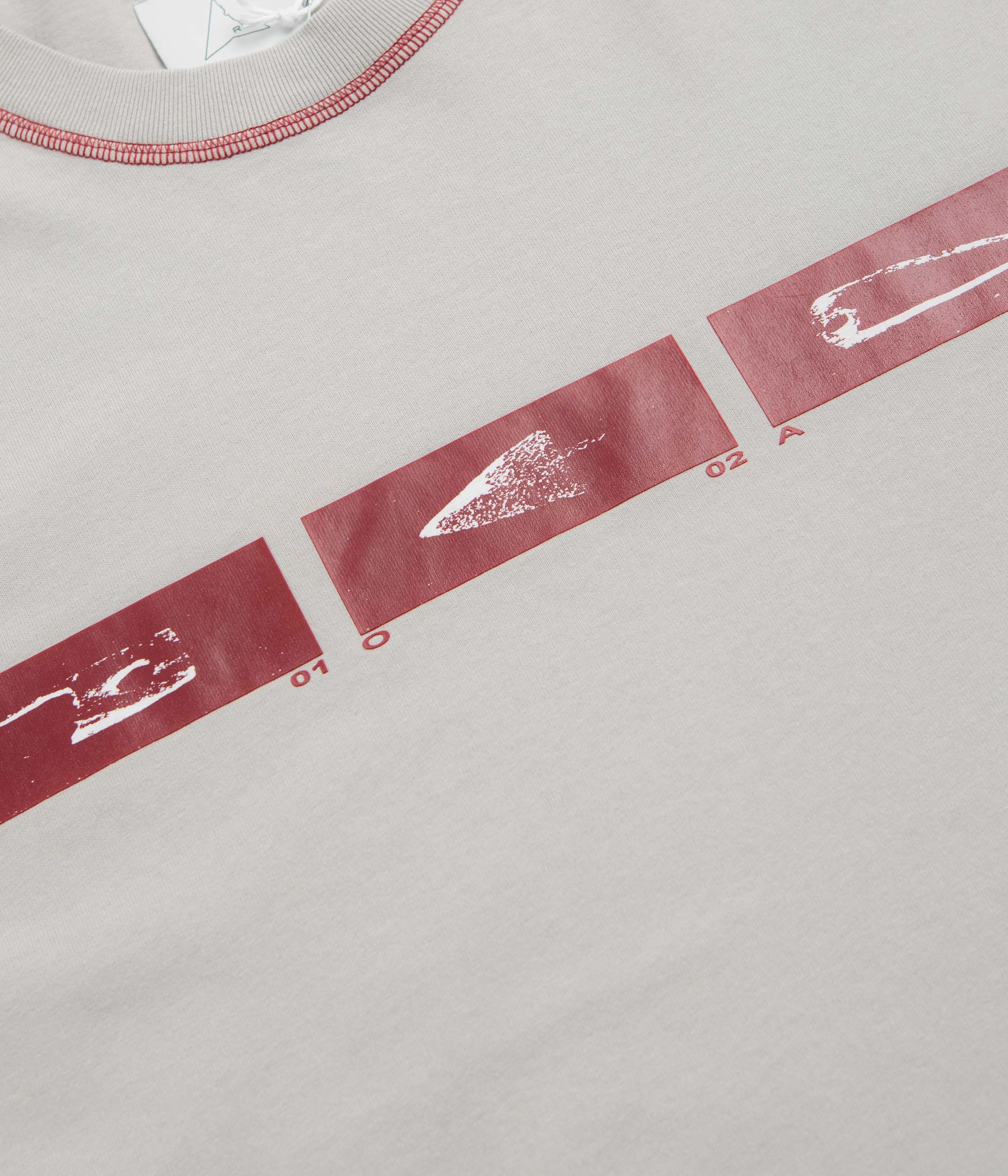 ROA Sticks Stitch T-Shirt - Light Grey Breezy Comfort