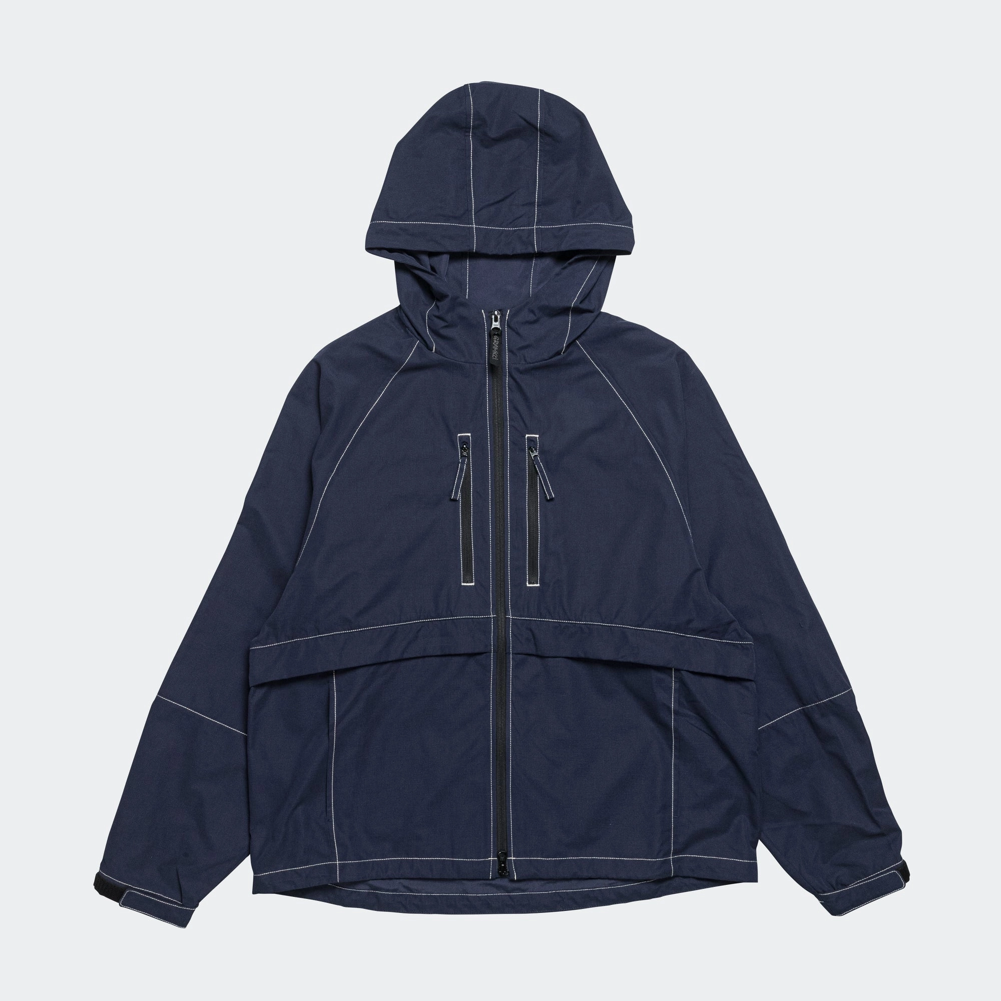 Ergonomic Drape Reflective Bands Sonora Hooded Jacket - Navy