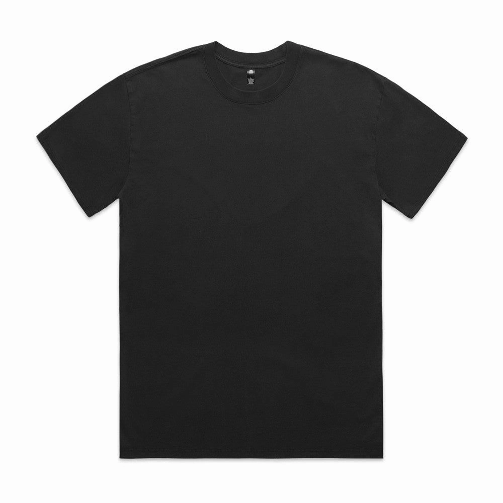 No Slip Shoulder Design Comfy Layer Wear Heavy Faded Tee | FADED BLACK
