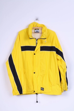 rainy - day gear SORRY Mens L Jacket Nylon Waterproof Yellow Hidden Hood