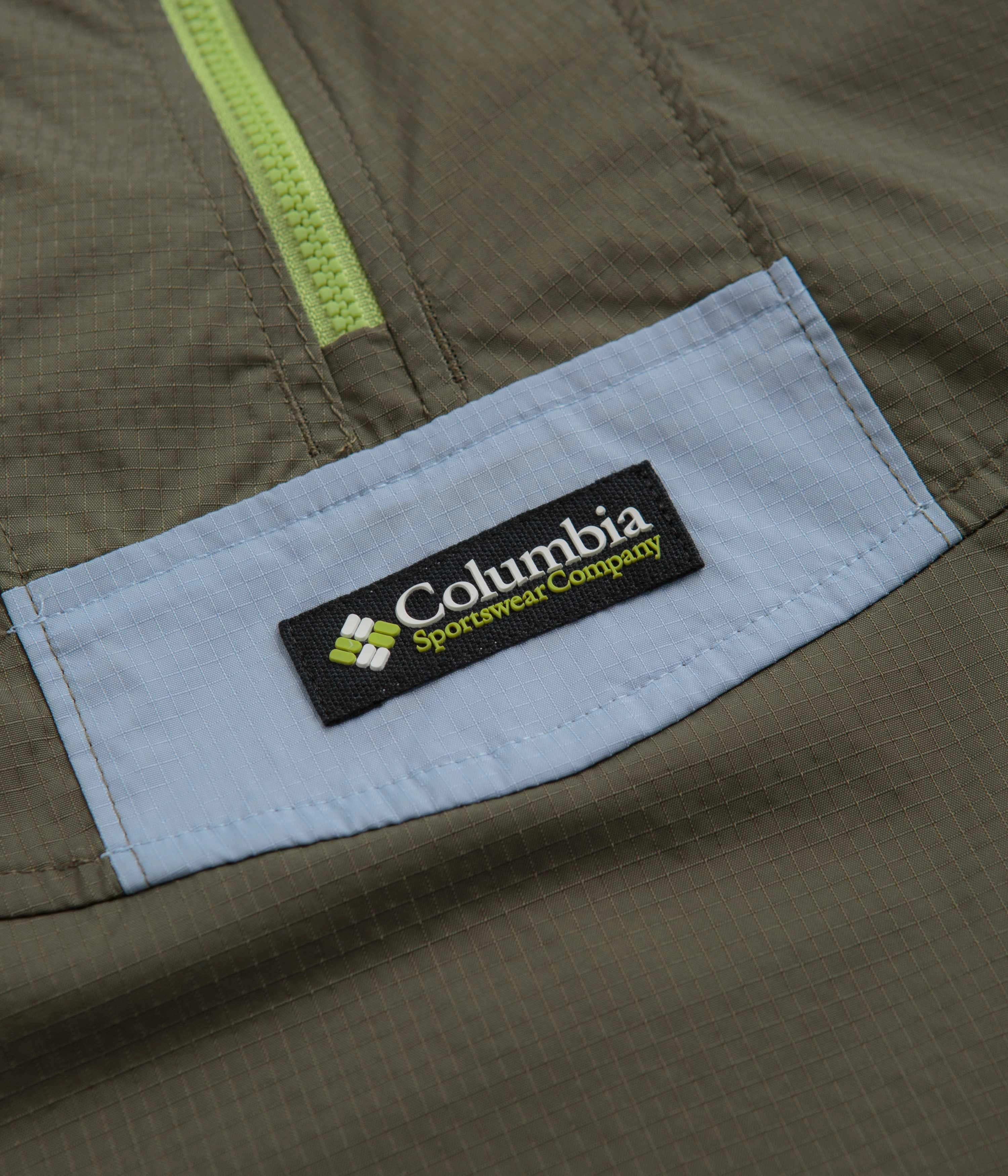 Gel HighCollar Design Columbia Riptide Anorak - Stone Green / Napa Green / Whisper