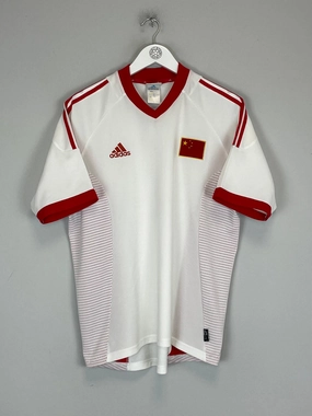 2002/04 CHINA AWAY SHIRT (L) ADIDAS Strong Lines Quick Release Zipper Tech