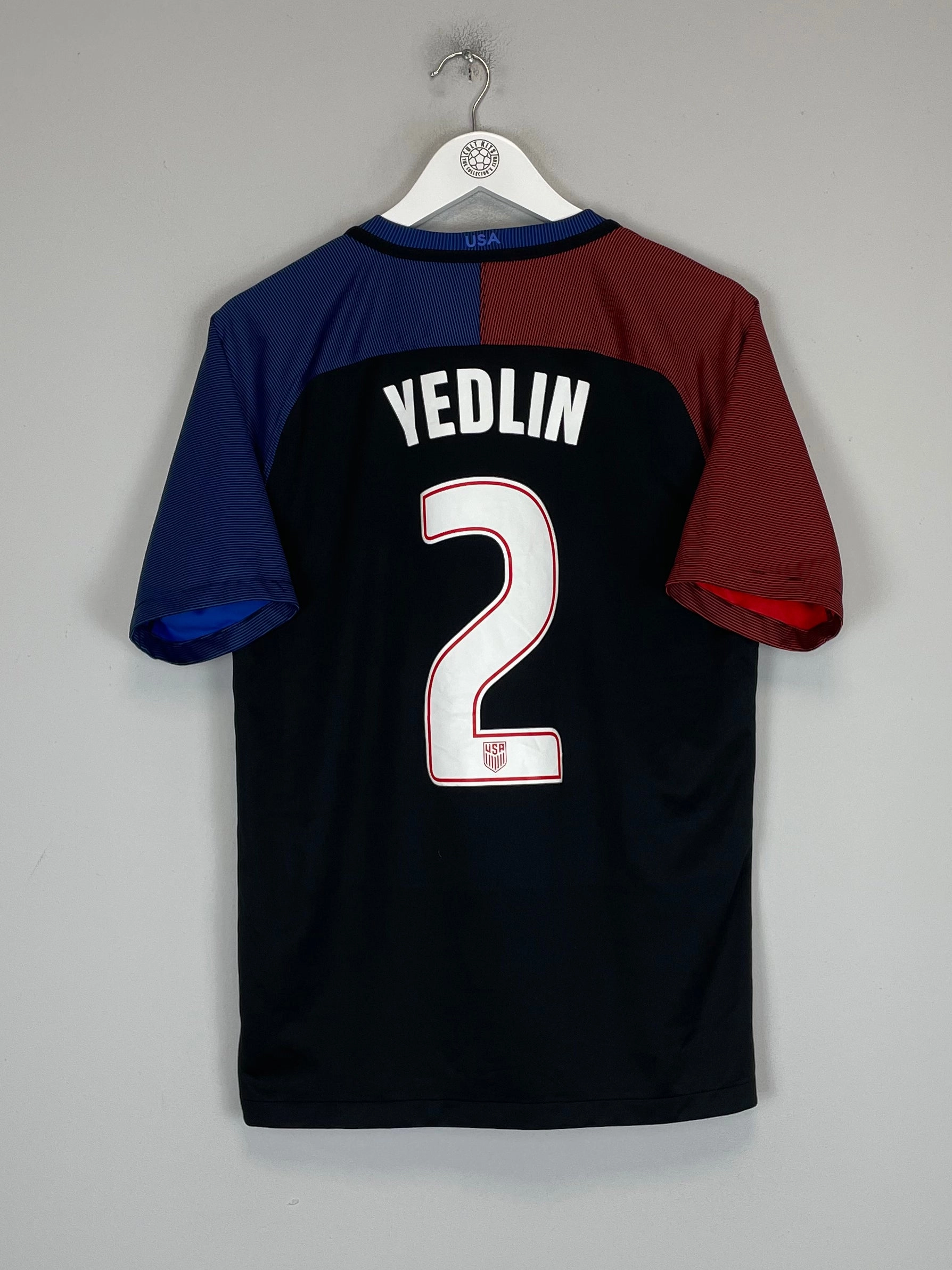 Compact Knit Texture Casual Motion 2016/17 USA YEDLIN #2 AWAY SHIRT (M) NIKE