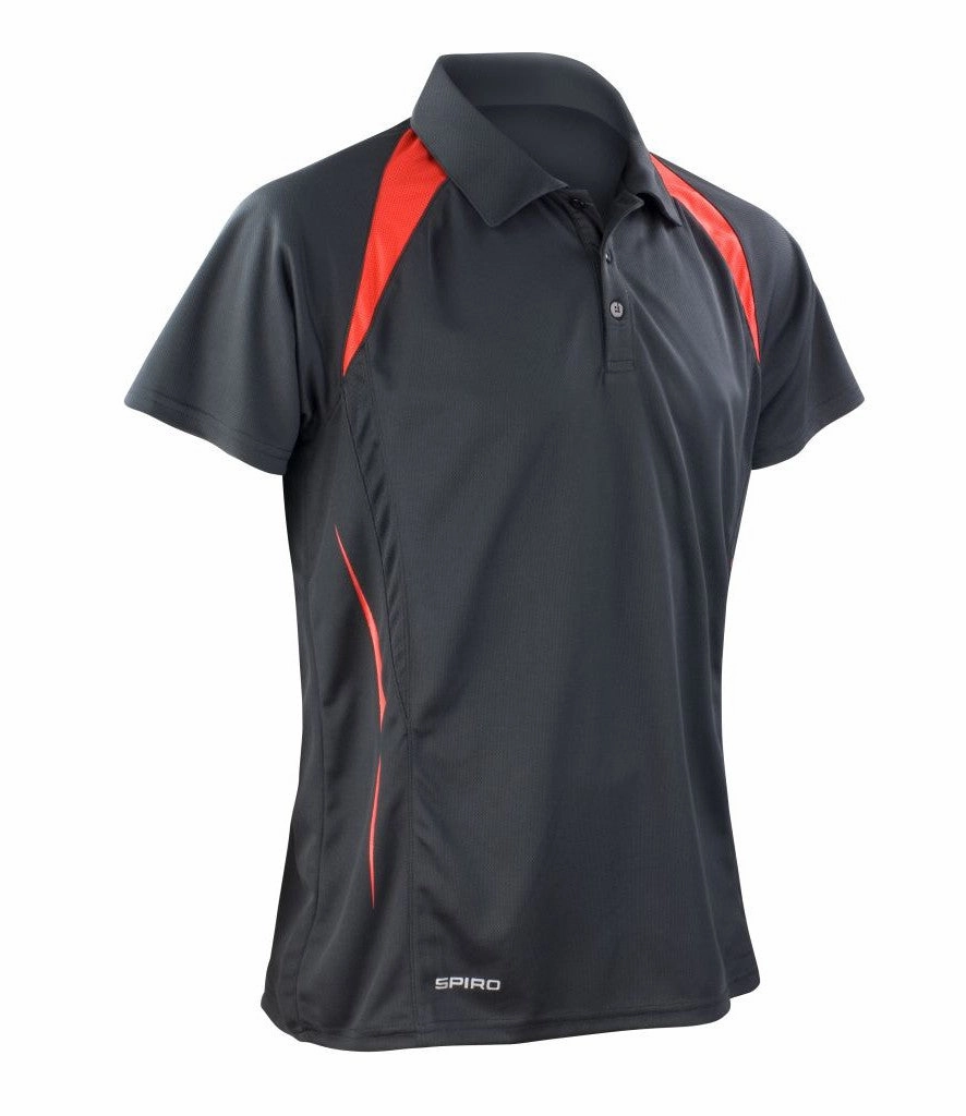 Spiro Team Spirit Polo | BLACK/RED Comfortable Collar