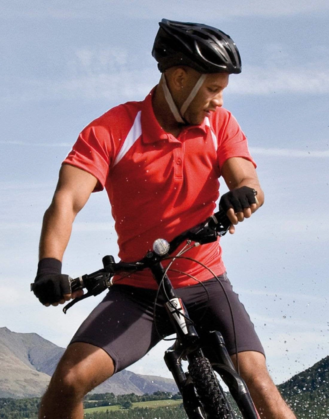 Fashion Comfort Breathable Wearable Spiro Team Spirit Polo | BLACK/RED