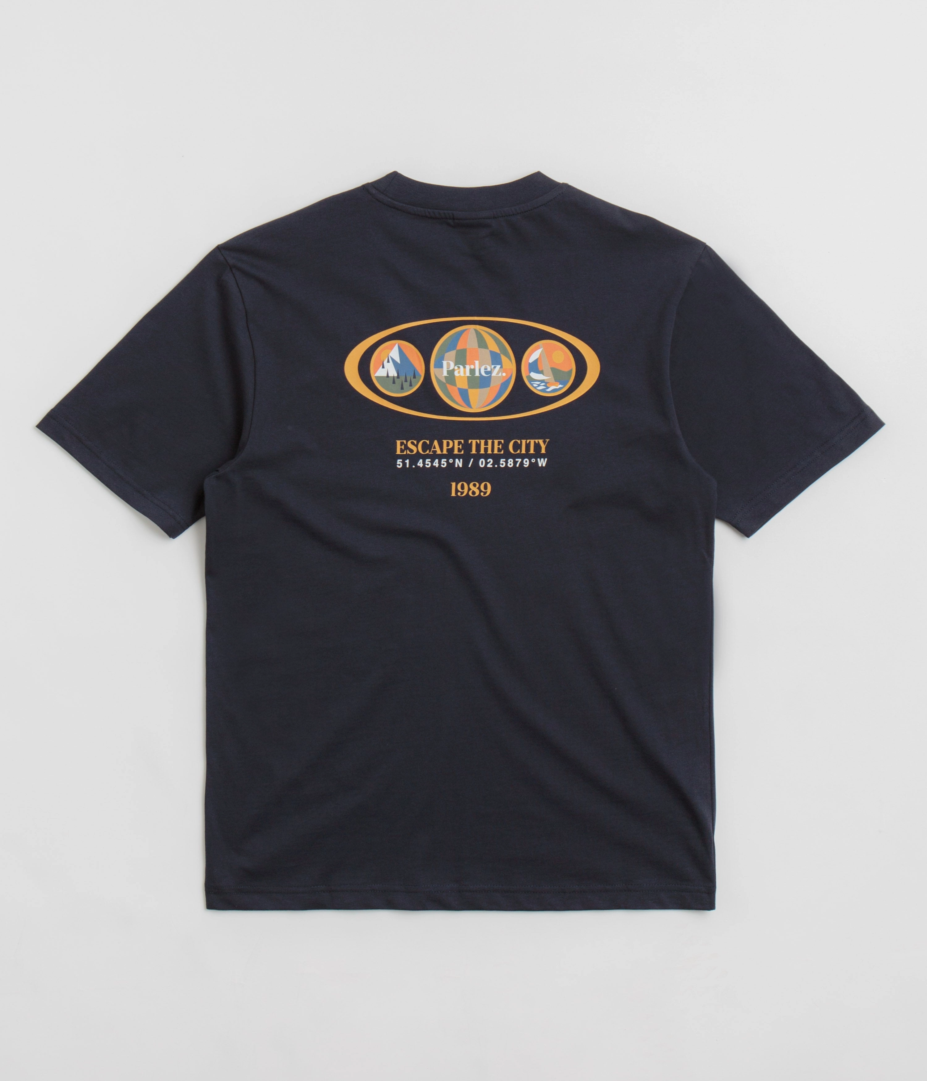 Stylish Breathable Essentials Parlez Jurupa T-Shirt - Navy