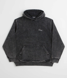 Dime Classic French Terry Hoodie - Faded Black Mesh Lined Hood Koala like