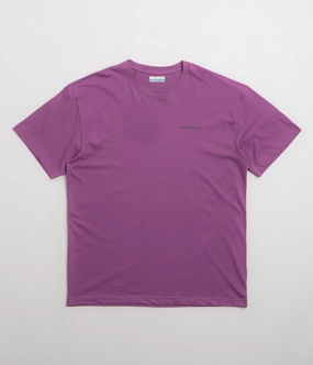 Minimalist Comfort Columbia Black Butte Graphic T-Shirt - Razzle / Linear View