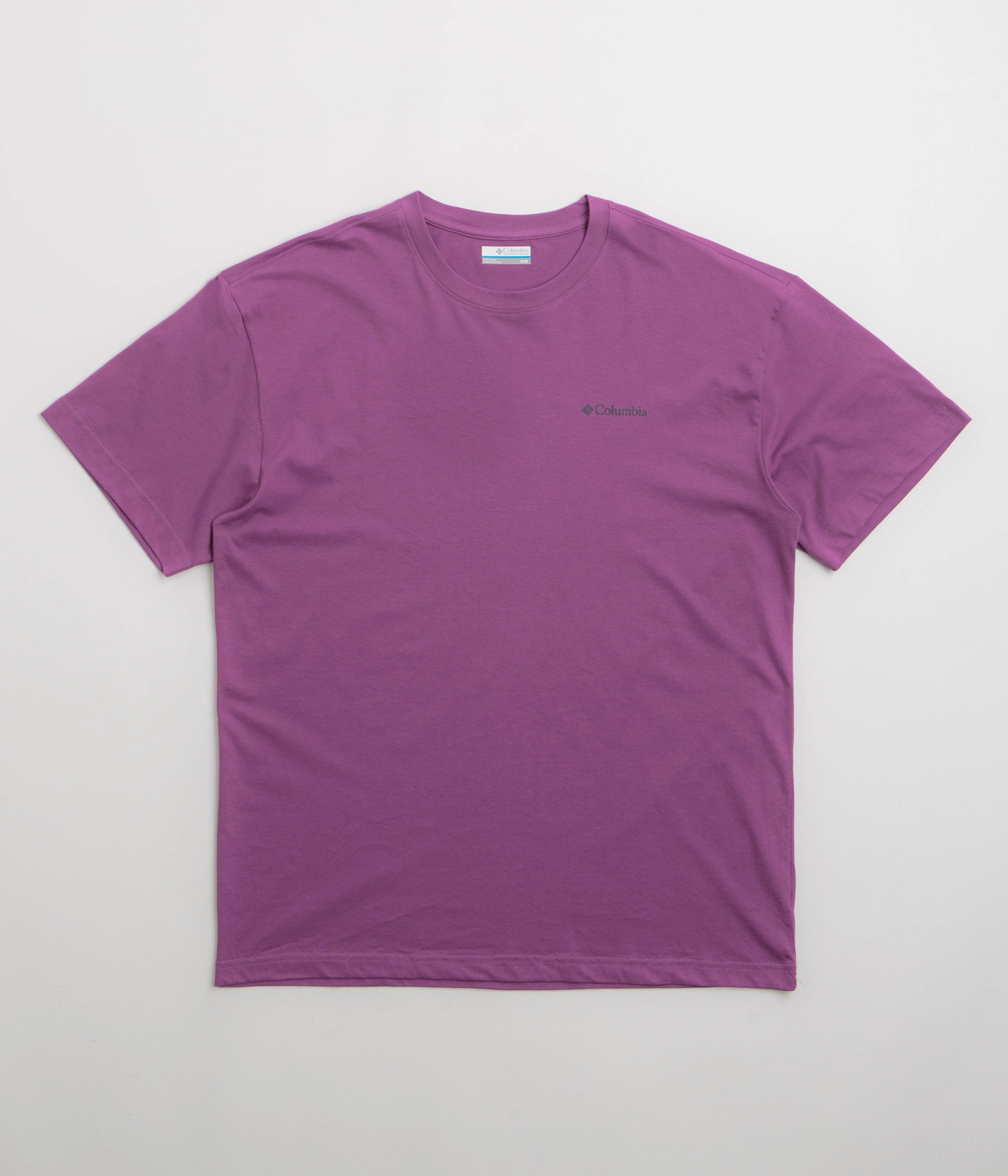 Minimalist Comfort Columbia Black Butte Graphic T-Shirt - Razzle / Linear View