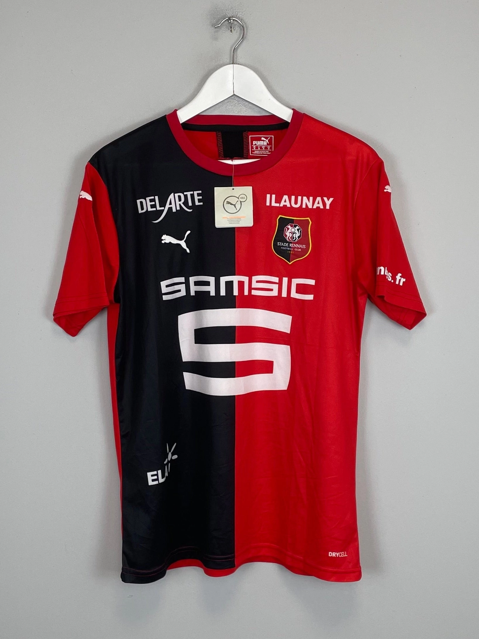 2019/20 STADE RENNES ANDRE #21 *BNWT* HOME SHIRT (M) PUMA Anti Slip Hem Guard Contrast Binding