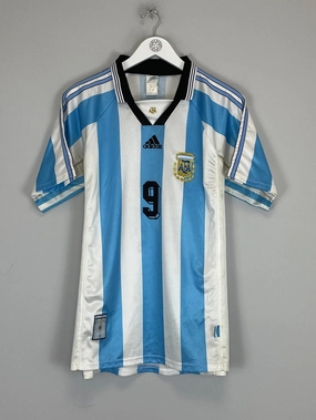 Airy material Strategic Ventilation Zones 1998/99 ARGENTINA BATISTUTA #9 HOME SHIRT (XL) ADIDAS