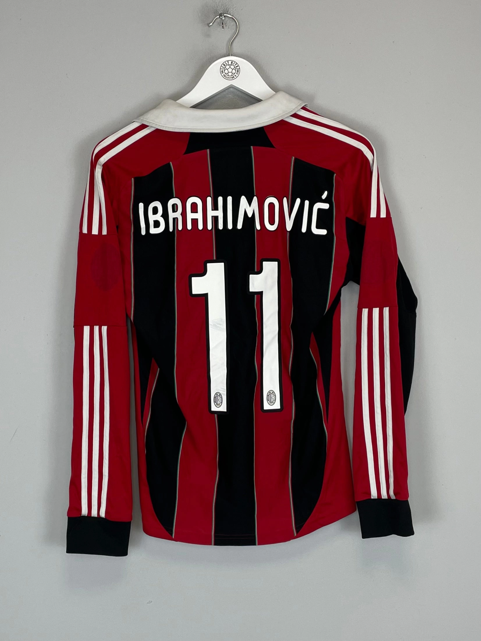 Dry Performance 2012/13 AC MILAN IBRAHIMOVIC #11 L/S HOME SHIRT (S) ADIDAS