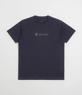 Snow Peak Soft Cotton Logo T-Shirt - Navy Relaxed Fit Leisure Wear
