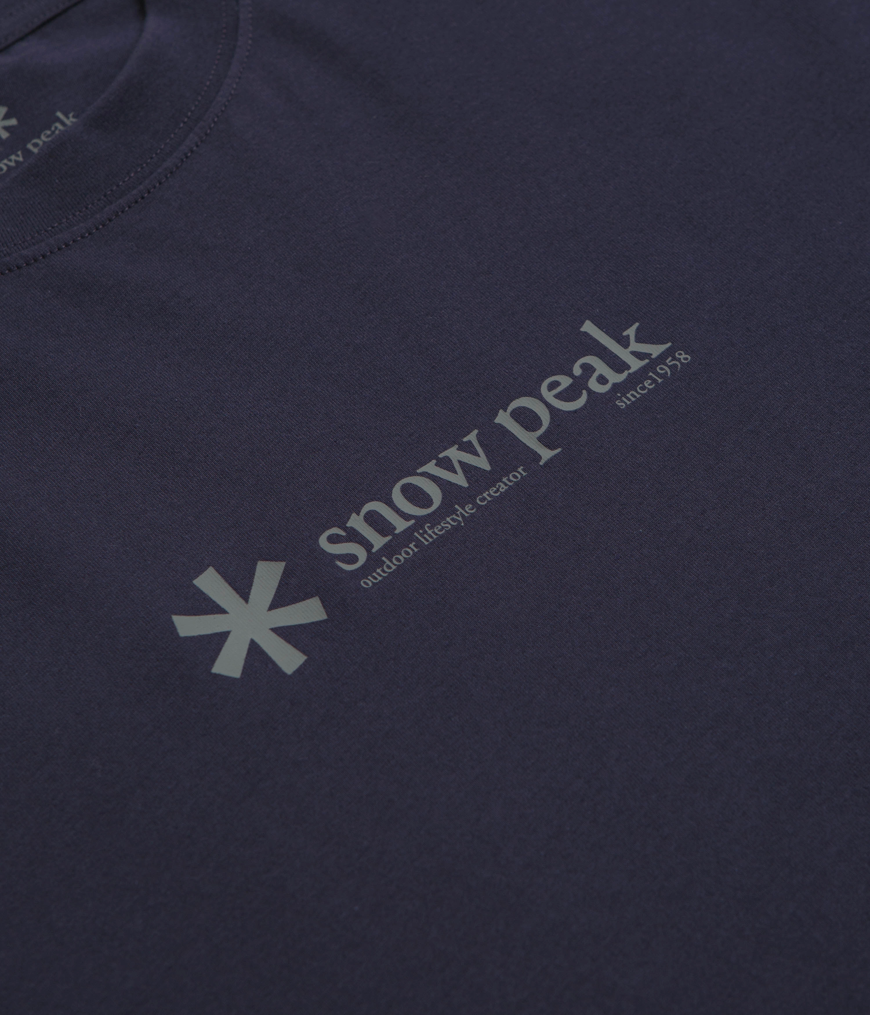Snow Peak Soft Cotton Logo T-Shirt - Navy Outdoor Light