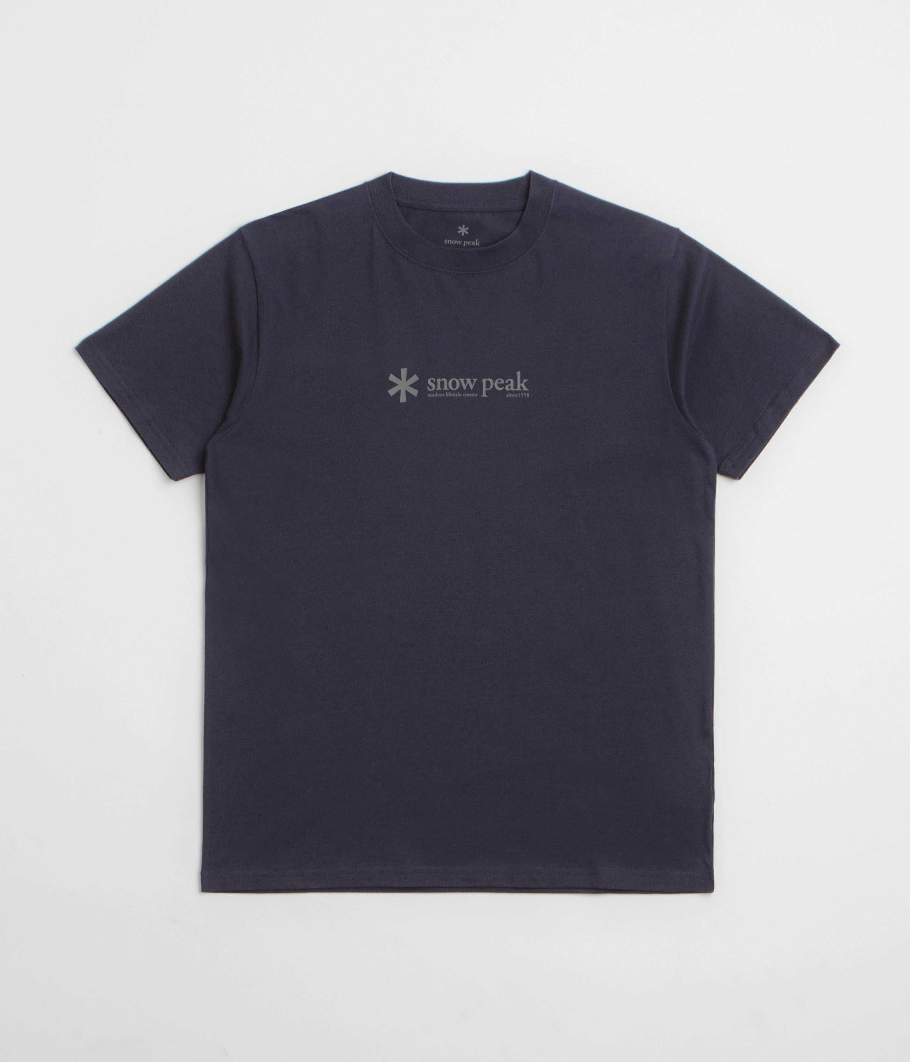 Snow Peak Soft Cotton Logo T-Shirt - Navy Relaxed Fit Leisure Wear