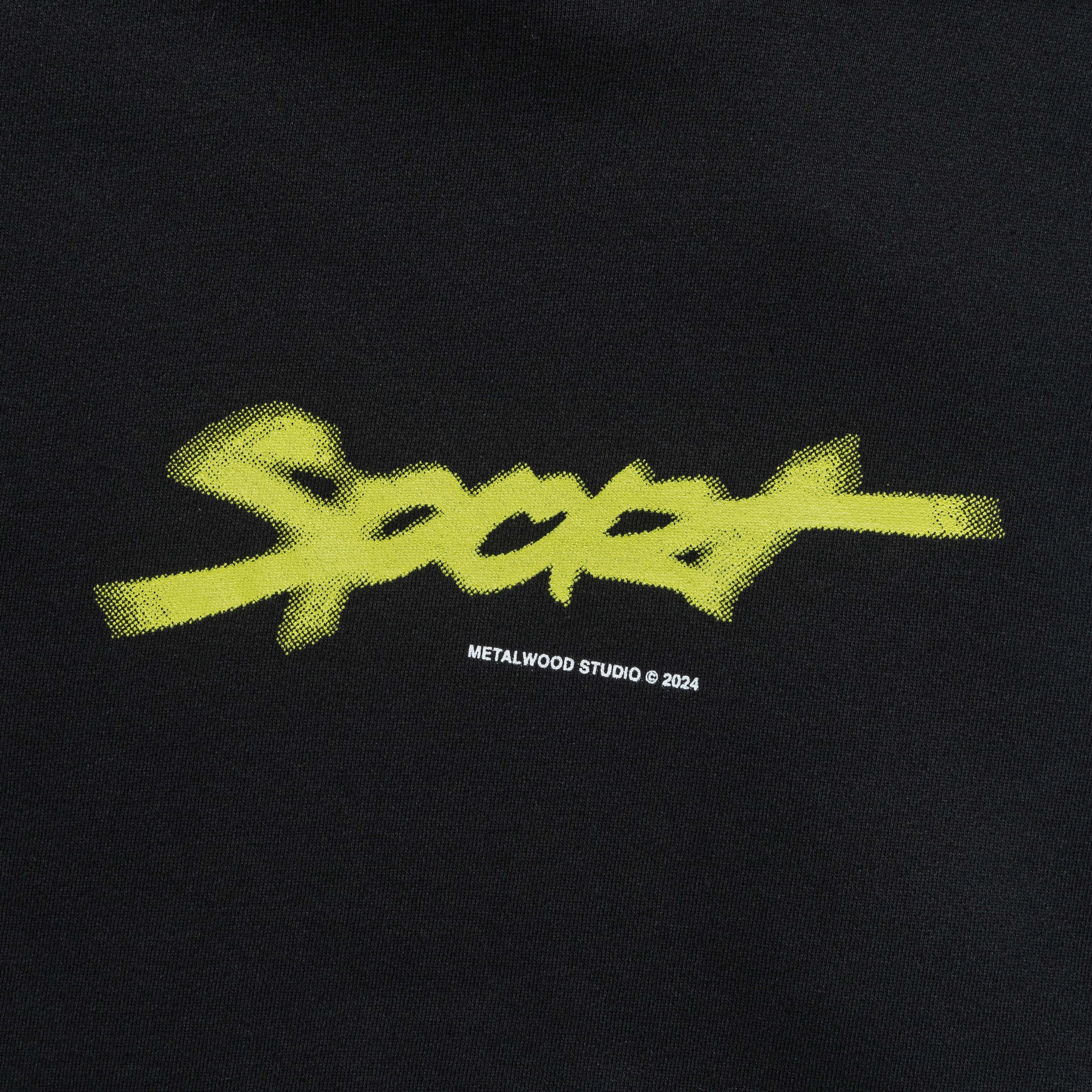 embroidery accents Odor Resistant Sport Hooded Sweatshirt - Black