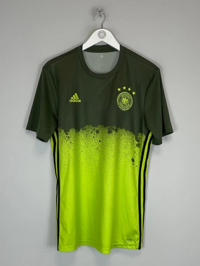 2015/16 GERMANY TRAINING SHIRT (L) ADIDAS High Visibility Trim