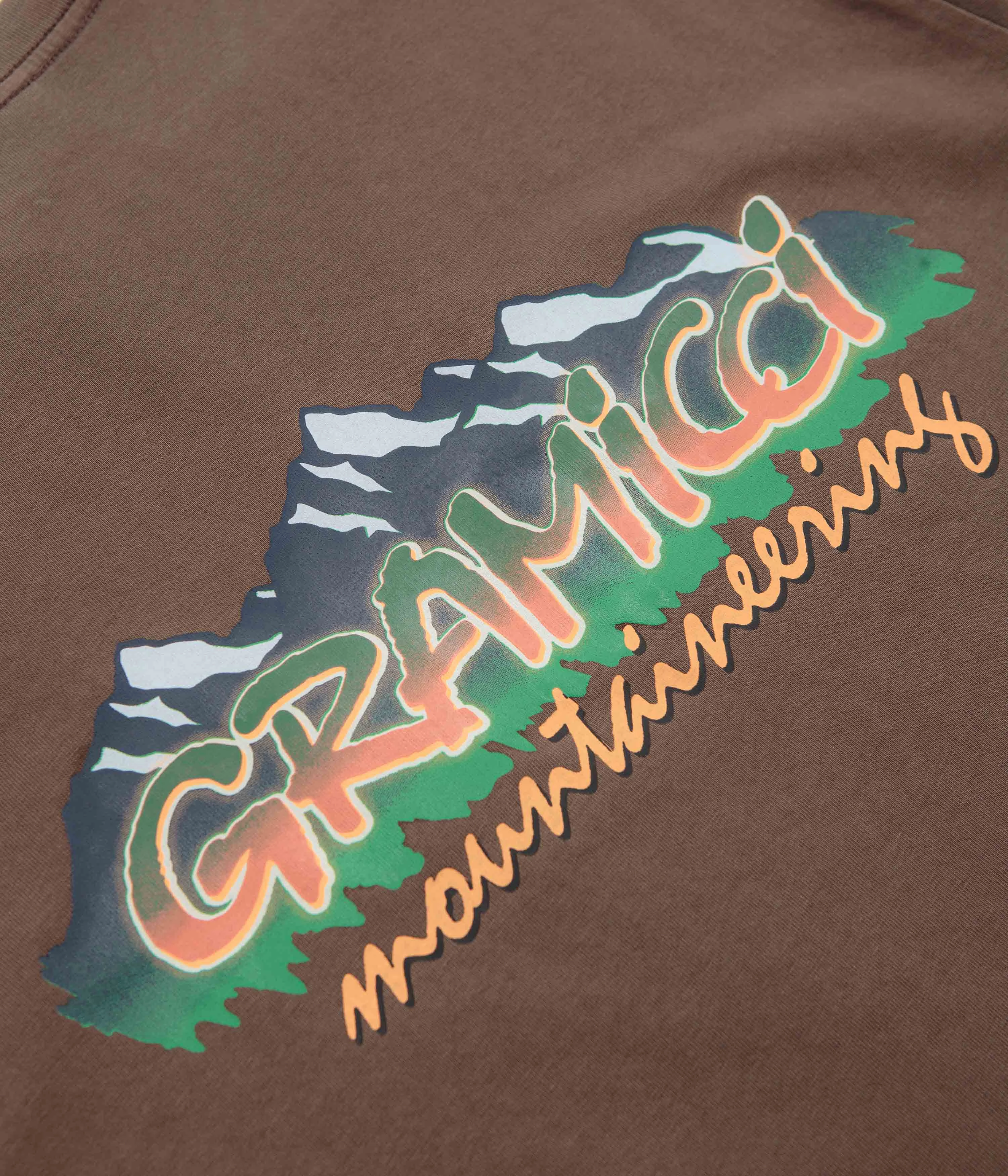 Comfy Look Casual layering piece Gramicci Mountaineering T-Shirt - Brown Pigment