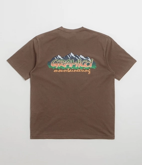 Light Wear semi-formal style Gramicci Mountaineering T-Shirt - Brown Pigment