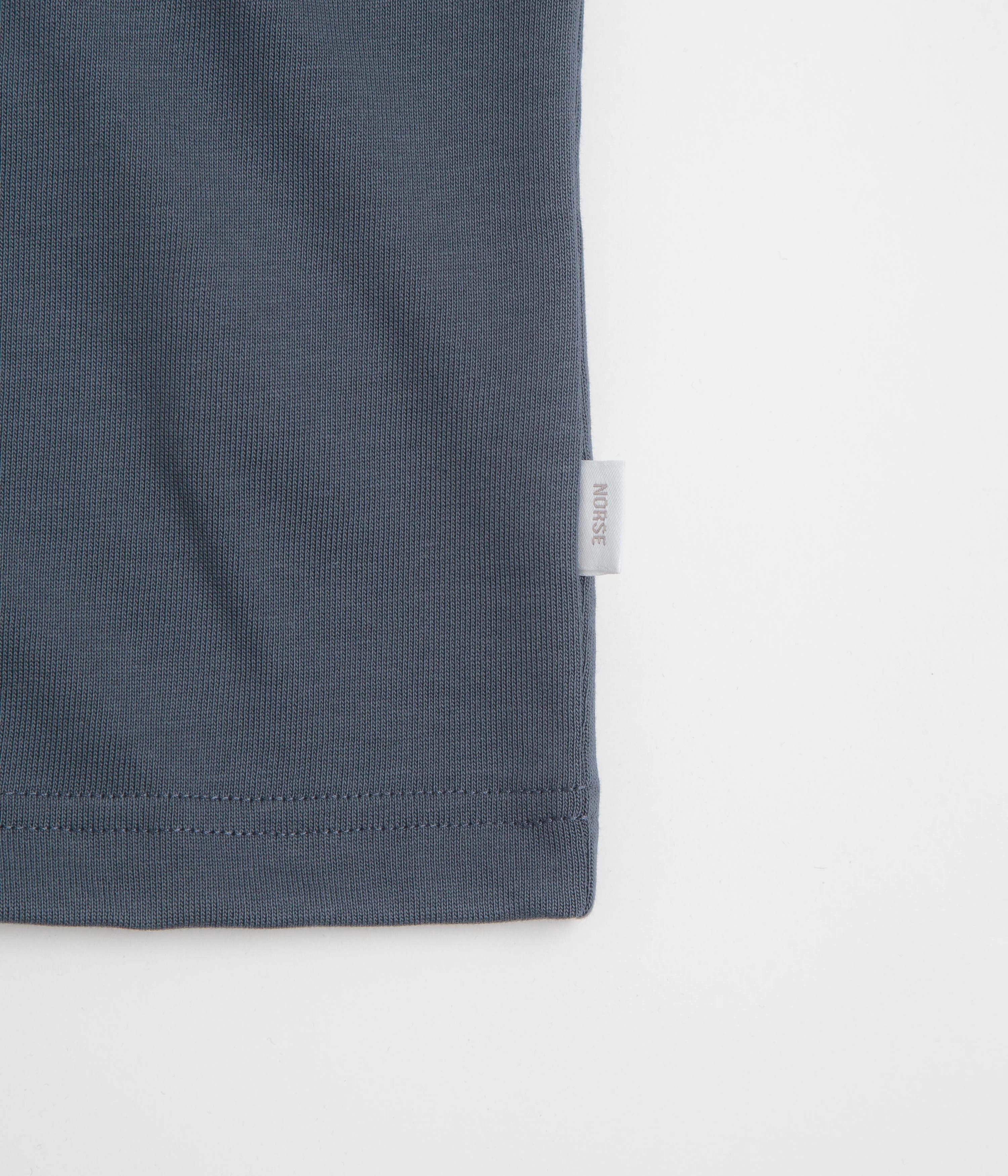Norse Projects Standard Heavy Loose T-Shirt - Orion Blue Bohemian style stain resistant coating