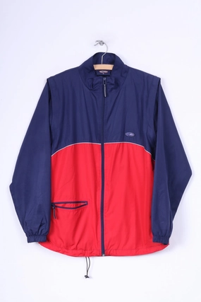 Temperature Regulating Sport It Mens M Jacket Lightweight Full Zipper Navy Sportswear Top