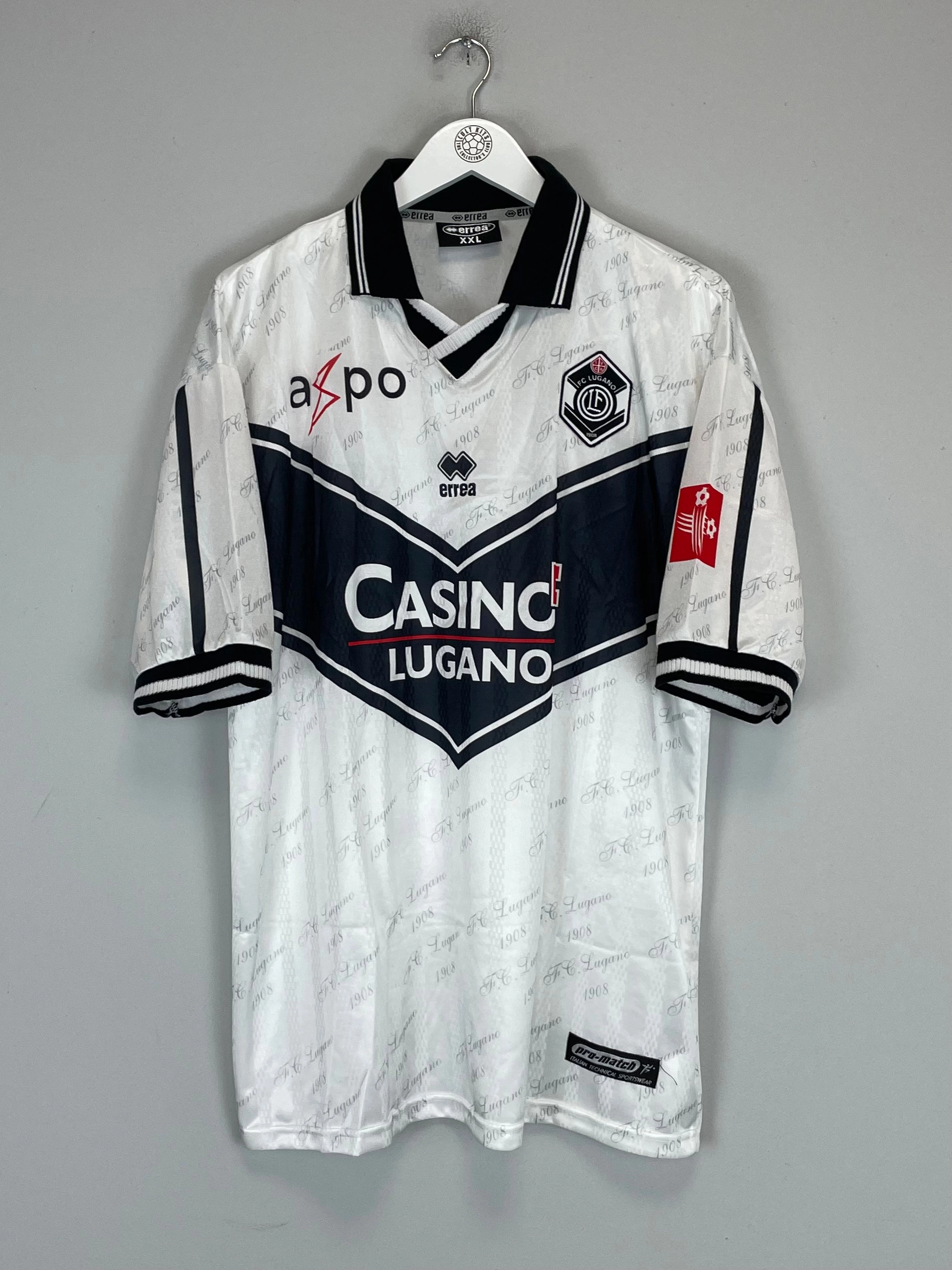 Dynamic Fit Engineering Focus Fit 2002/03 FC LUGANO *MINT* HOME SHIRT (XXL) ERREA