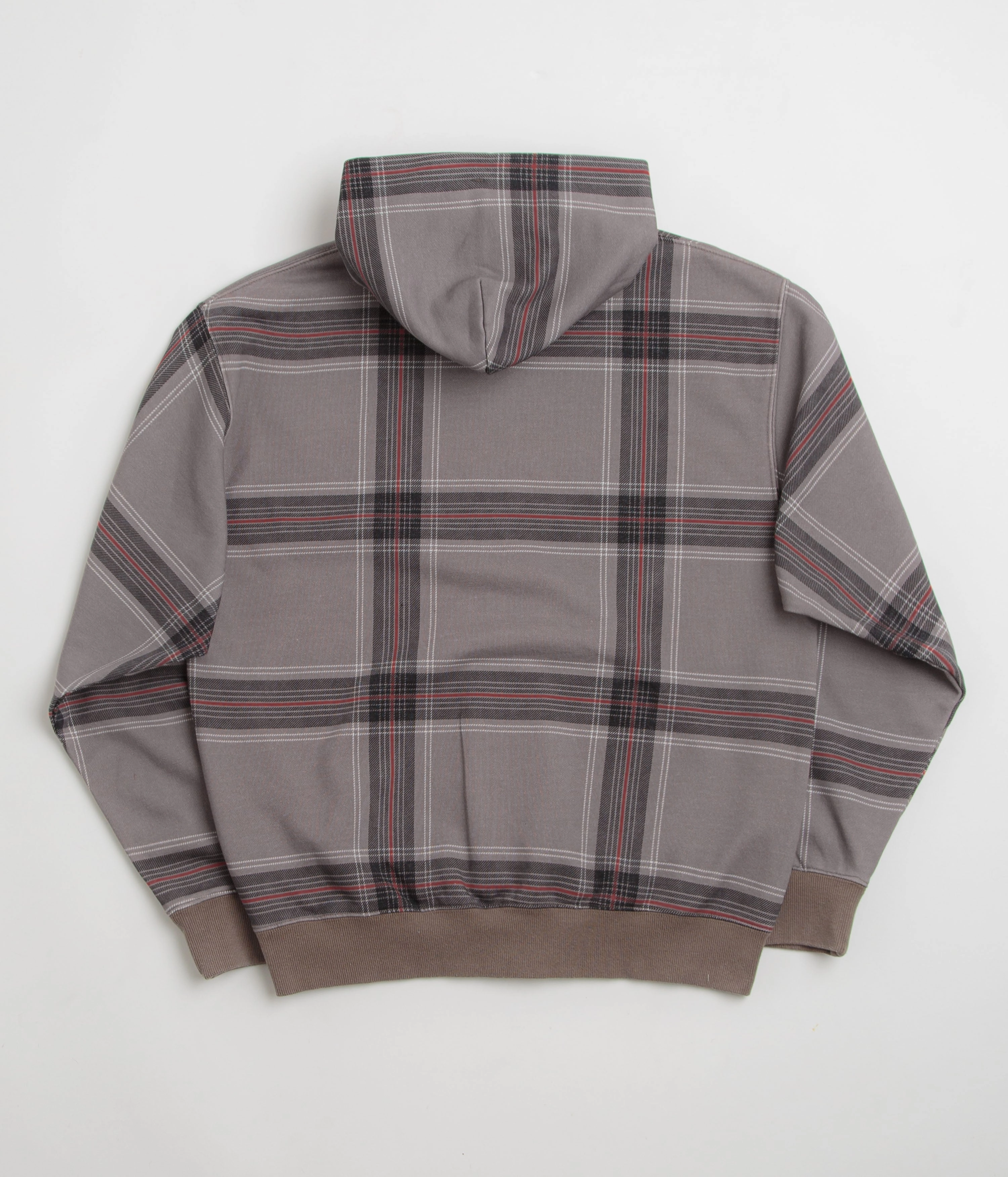 High Quality Cotton Travel Outfit Yardsale Crib Checked Hoodie - Grey