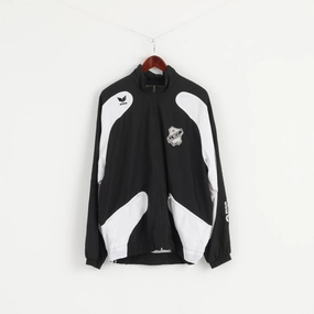 Erima Men 44/46 L Jacket Black Full Zipper F.C.C. Football Lightweight Active Top Diploma