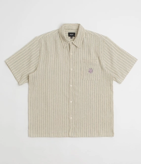 Active Wear Festival Fashion HUF Apollo Striped Short Sleeve Shirt - Natural