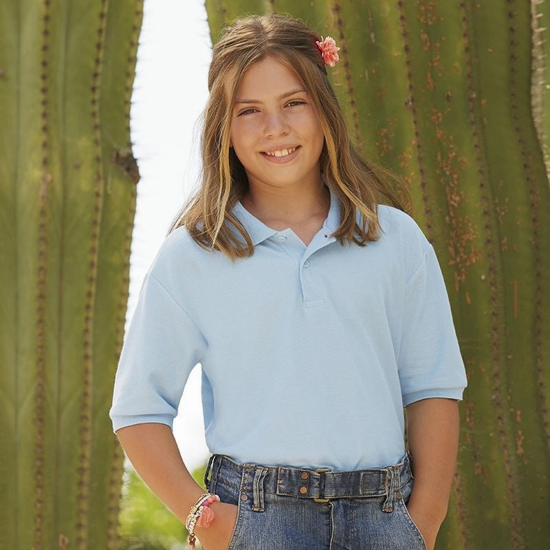 Kids 65/35 Polo | BLACK Effortless Layer Weekend Escape