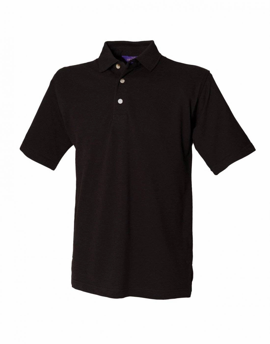 Anti Odor Technology Ventilated Side Gussets Classic Cotton Pique Polo Shirt | BLACK