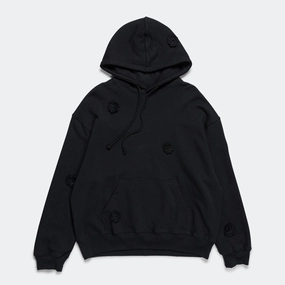 Daisie Gym Hoodie - Black Terry Sporty Layer Fashion Relaxed