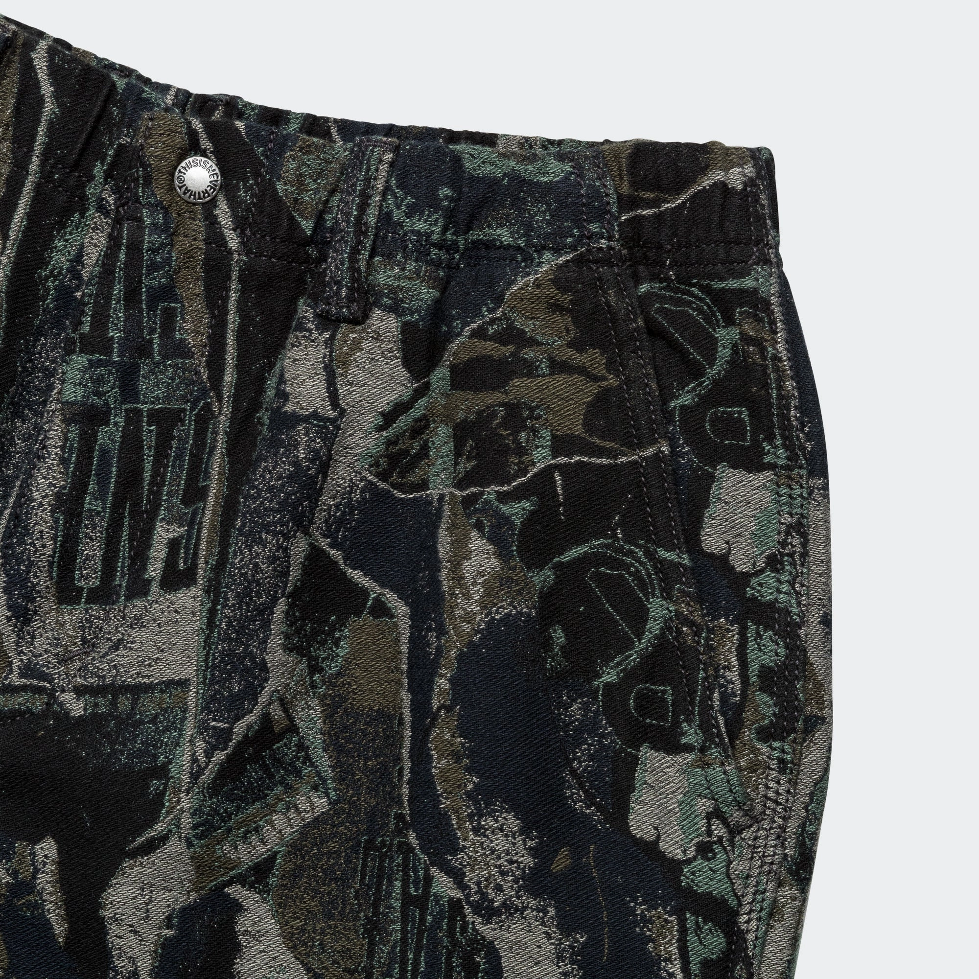 Jacquard Loose Pant - Black Flexible Ankle Cuffs MoistureWickingLining