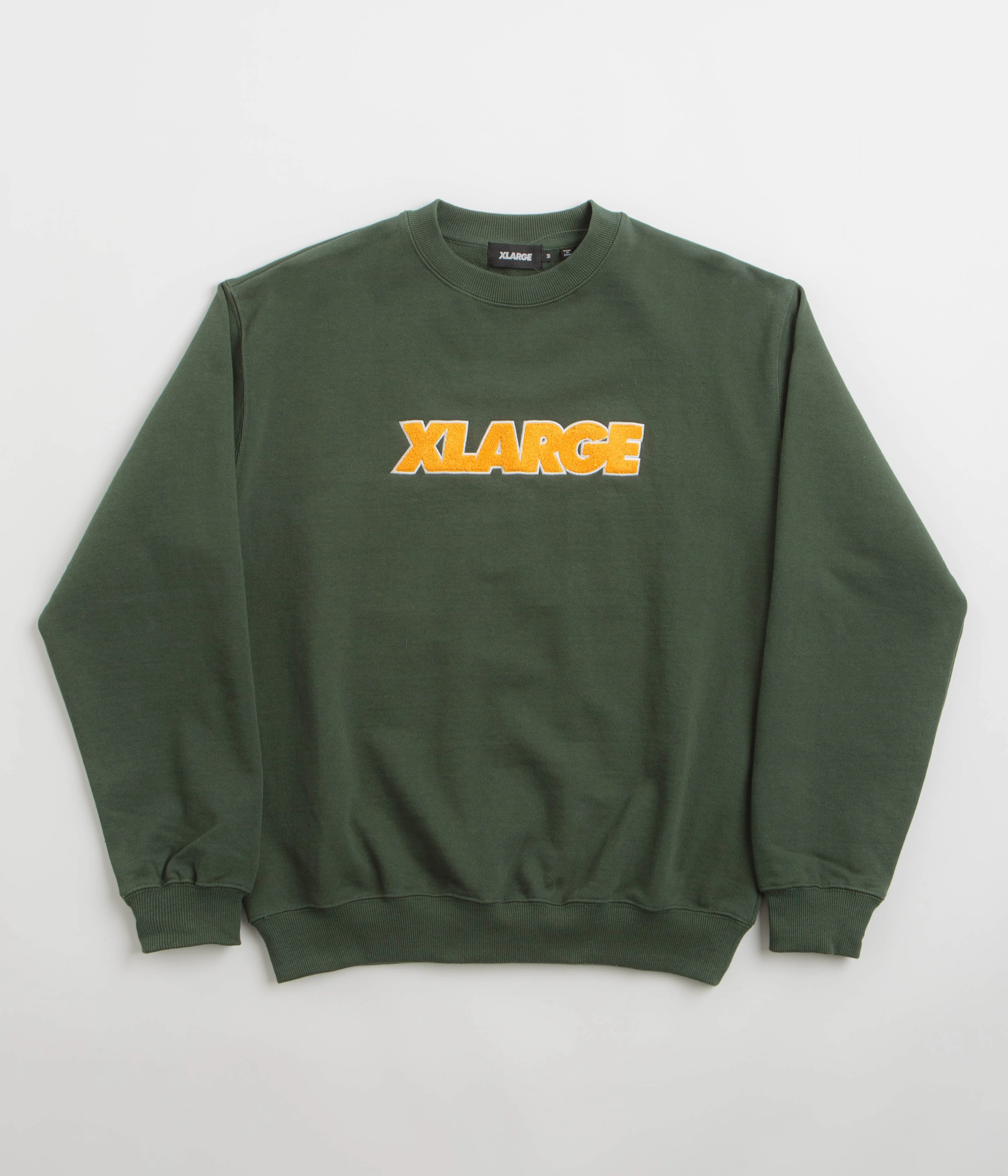 Casual Essentials Warm Essentials XLarge Chenille Standard Logo Crewneck Sweatshirt - Green