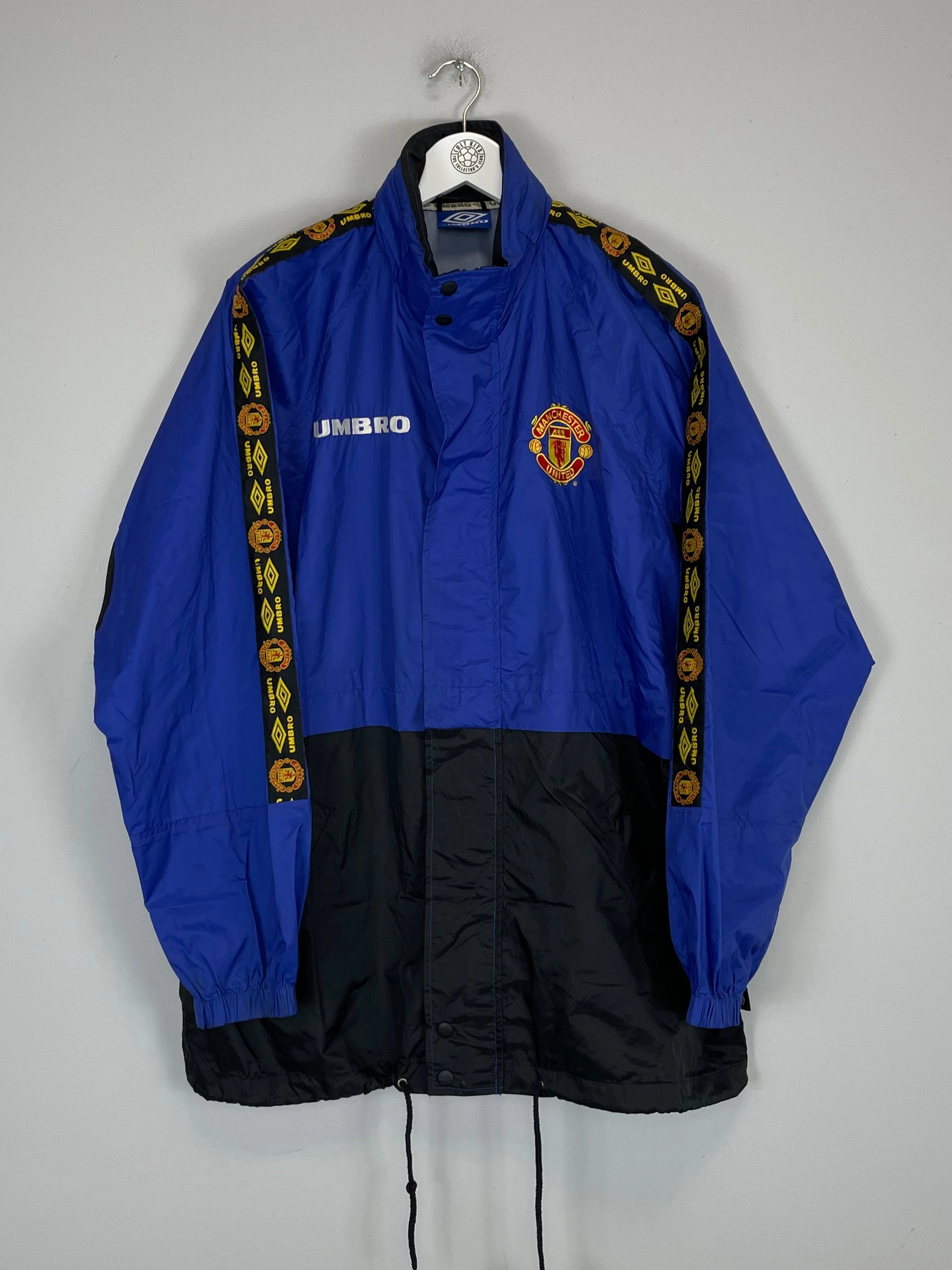 1996/98 MANCHESTER UNITED TRACK JACKET (L) UMBRO Irritation Free Edging