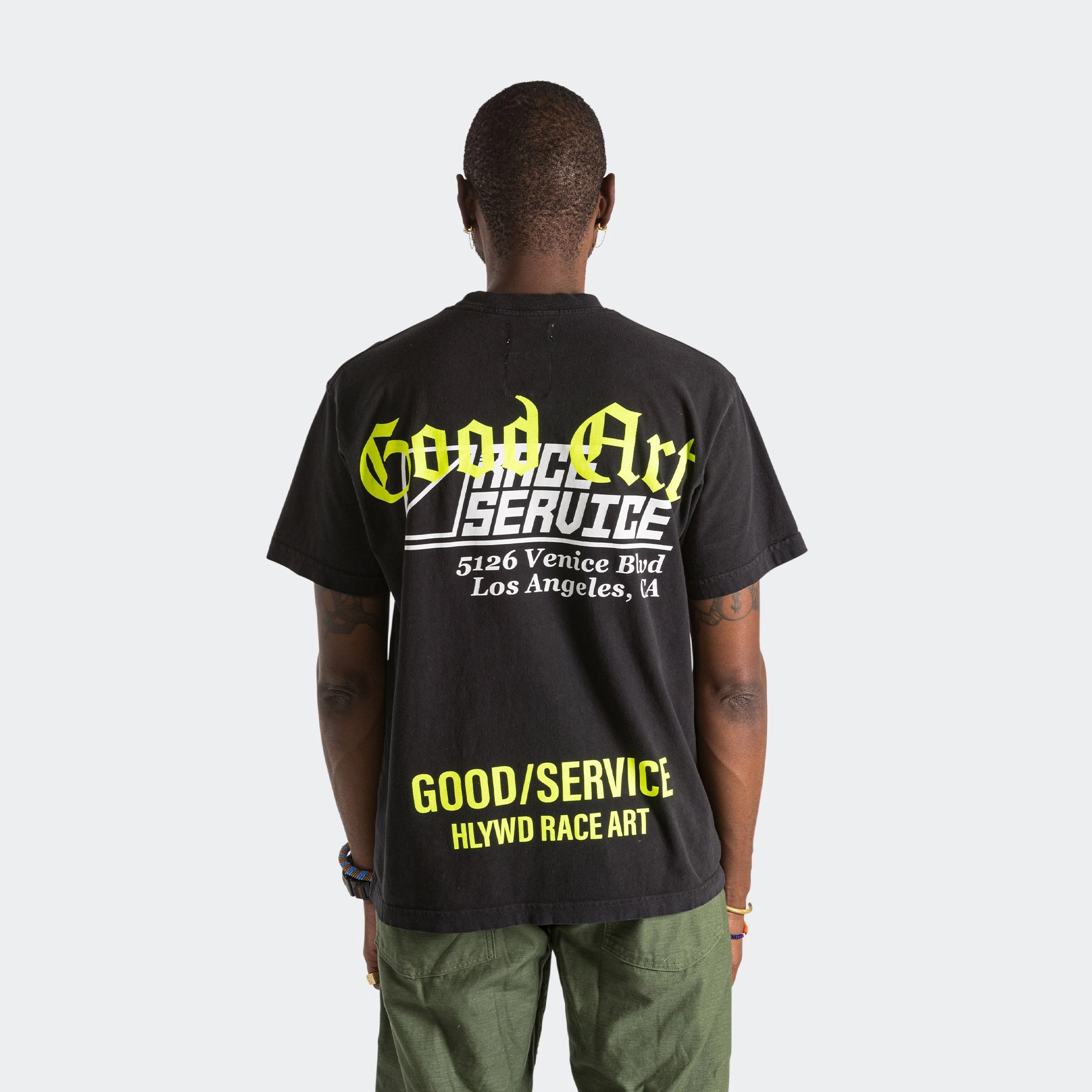 Sporty essentials SS T-Shirt x Race Service - Faded Black