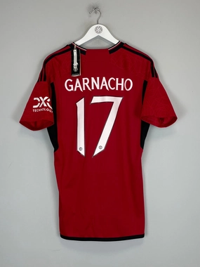 Crisp Details Hybrid Fabric Blends 2023/24 MANCHESTER UNITED GARNACHO #17 *BNWT* HOME SHIRT (L) ADIDAS