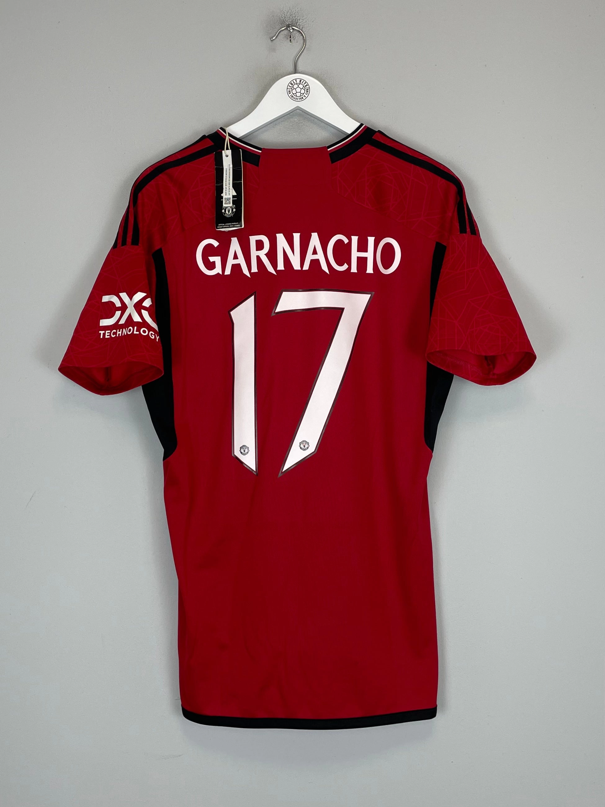 Crisp Details Hybrid Fabric Blends 2023/24 MANCHESTER UNITED GARNACHO #17 *BNWT* HOME SHIRT (L) ADIDAS