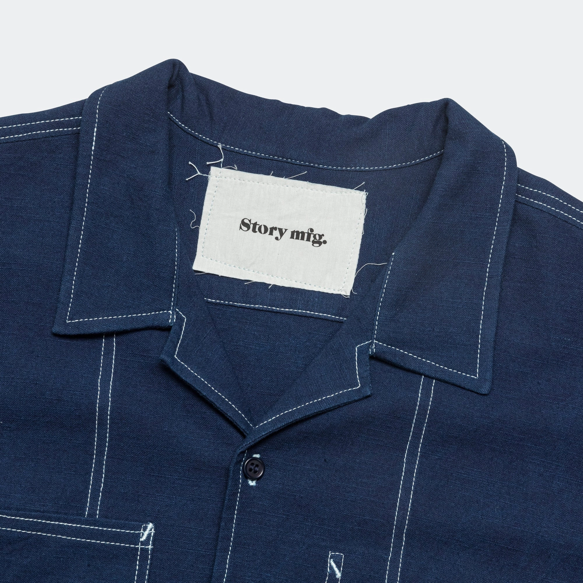 Brake Shirt - Indigo Wonky-Wear Comfortable Wear Perfect Fit