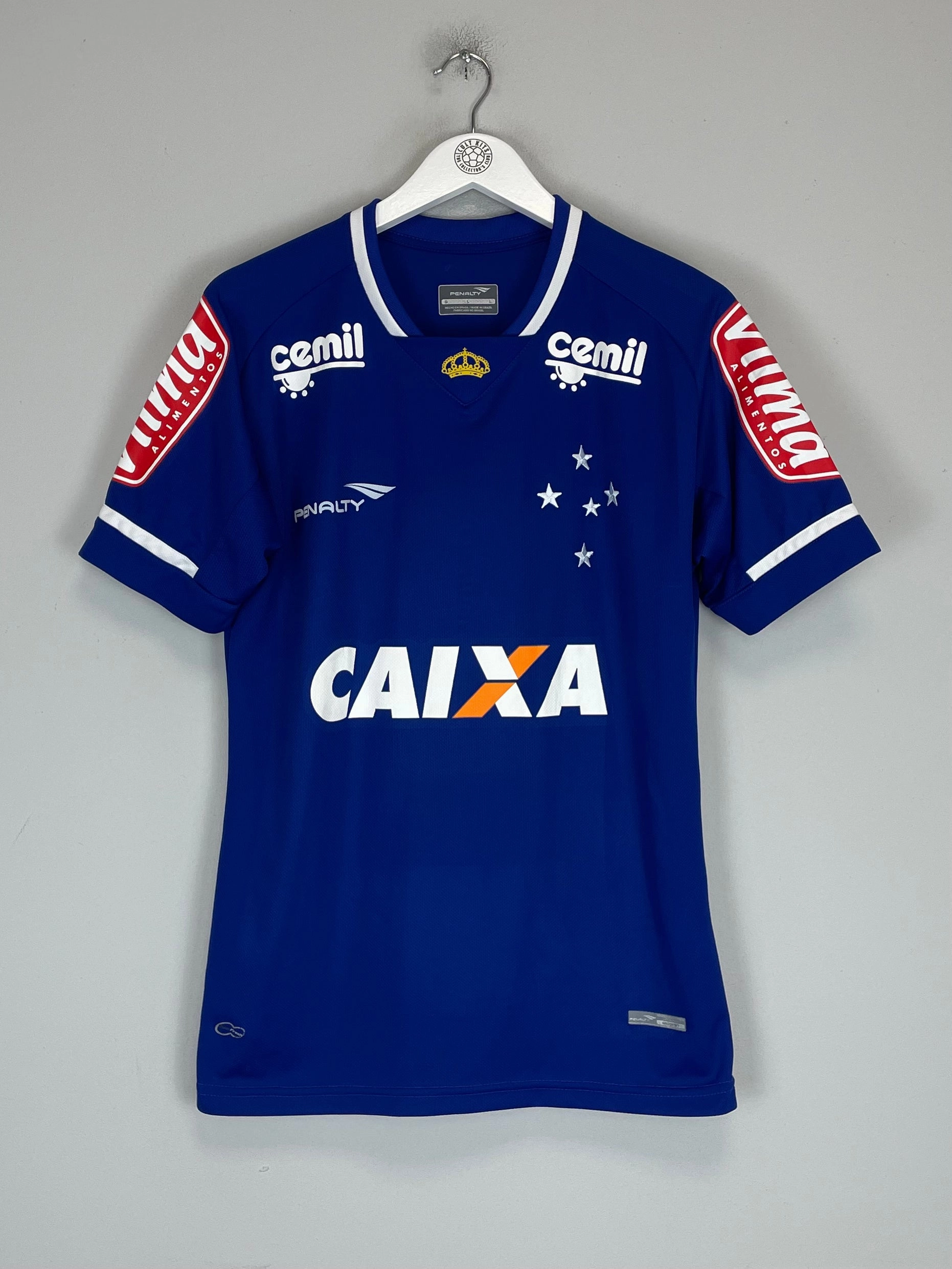 Quick Adjust 2015 CRUZEIRO #9 HOME SHIRT (L) PENALTY