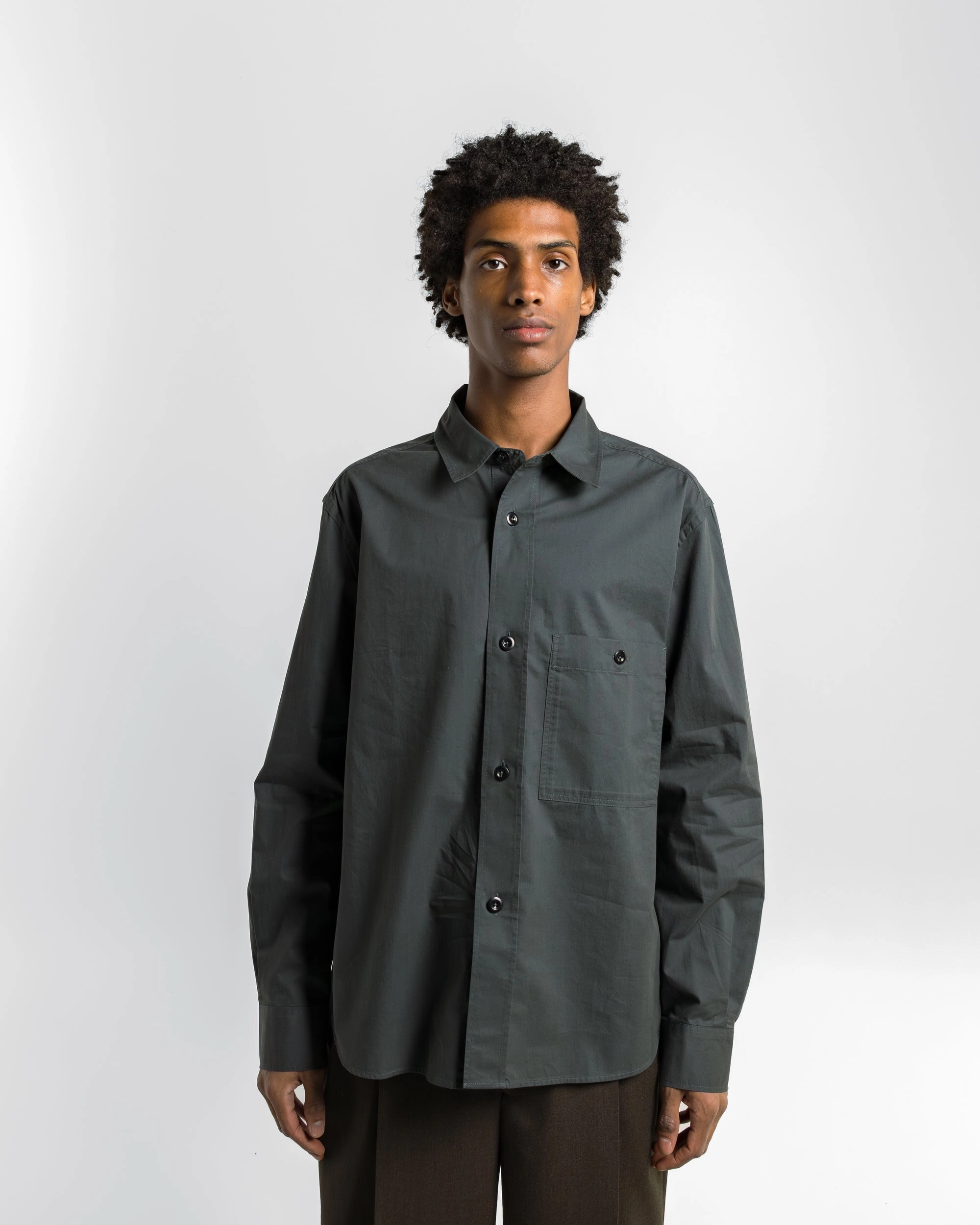 Overall Shirt - Algae Lightweight Brushed Cotton Festival Outfit Evening Elegance