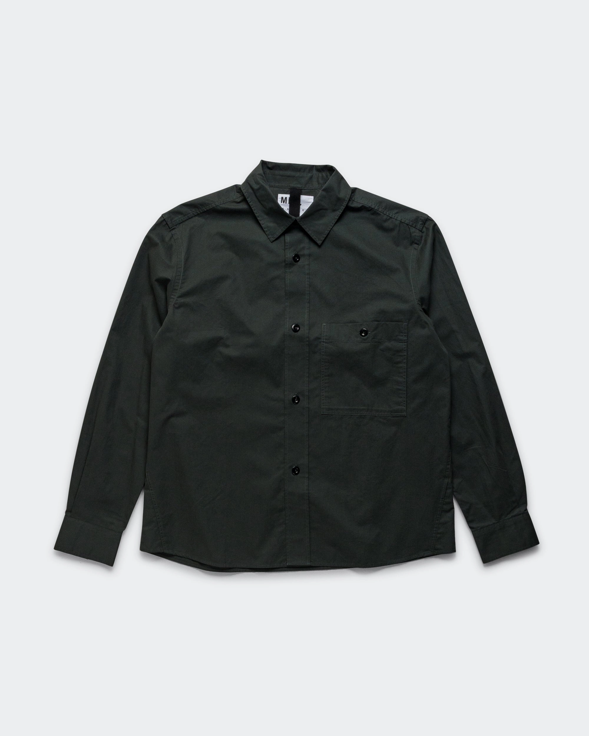 Patterned Design Non Iron Fabric Overall Shirt - Algae Lightweight Brushed Cotton