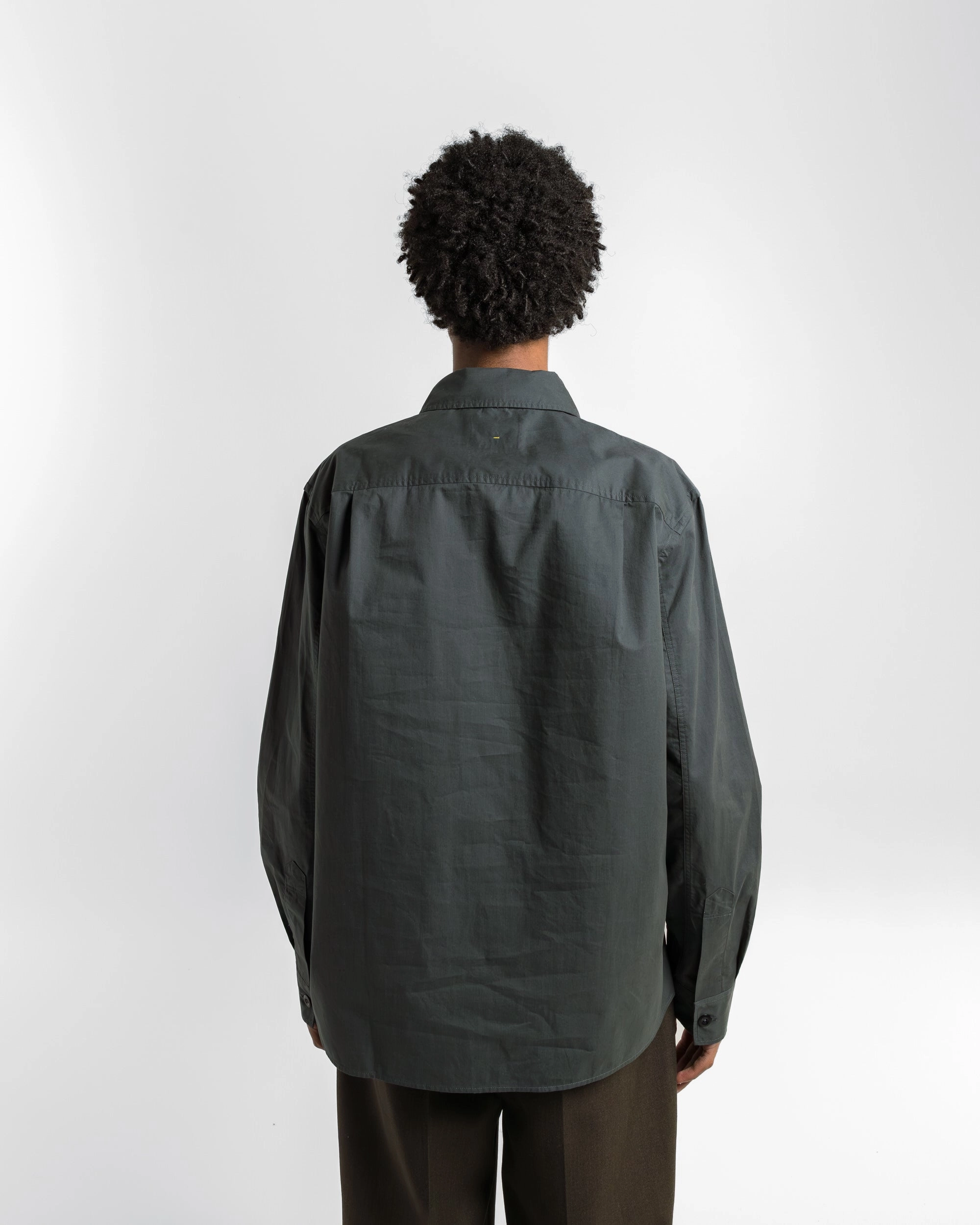 Overall Shirt - Algae Lightweight Brushed Cotton Oversized style All day wearability